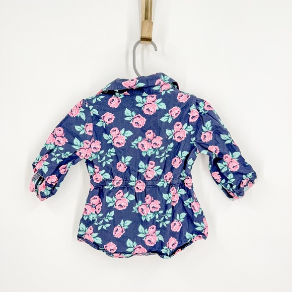 Healthtex Blue Floral Button Down Shirt - Picture 3 of 3